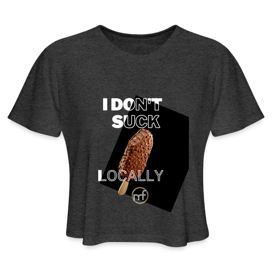 Local Popsicle Crop Tee - deep heather