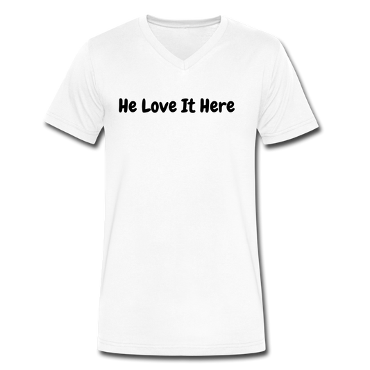 Men's V-Neck T-Shirt - white