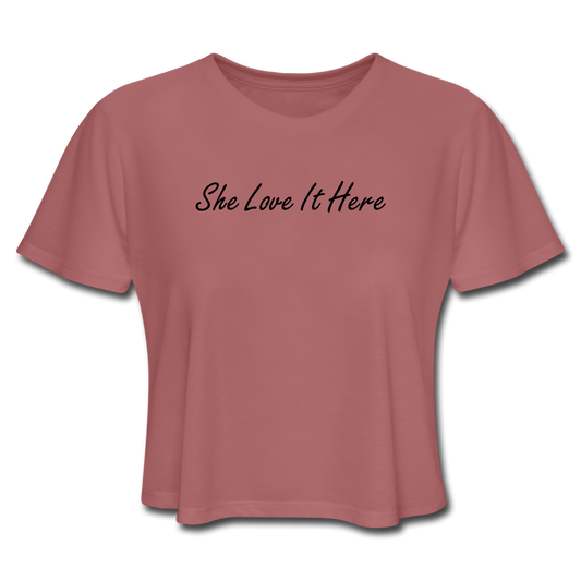 LOVE Cropped T-Shirt (she) - mauve
