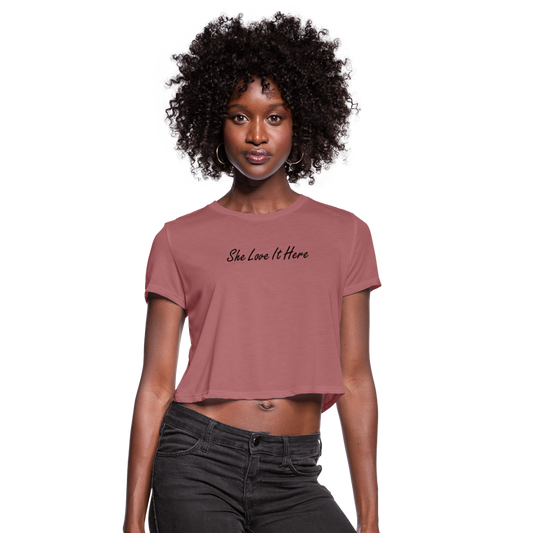 LOVE Cropped T-Shirt (she) - mauve