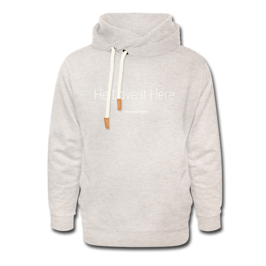 Love It Shawl Collar Hoodie - heather oatmeal