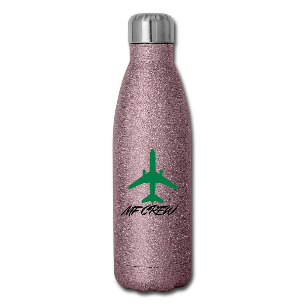 MF CREW Insulated Stainless Steel Water Bottle - pink glitter