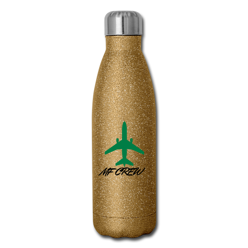 MF CREW Insulated Stainless Steel Water Bottle - gold glitter
