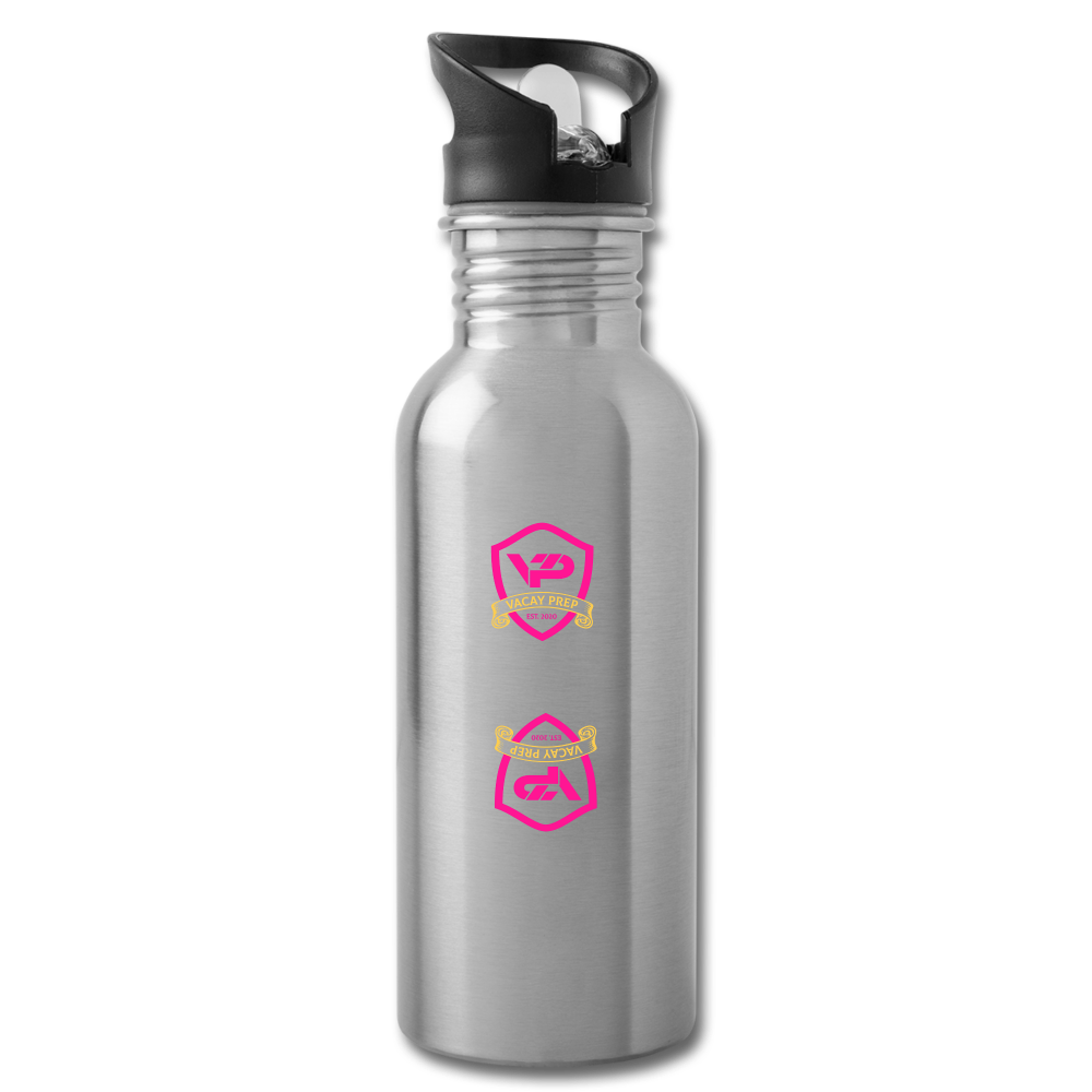 VACAY PREP Water Bottle - silver