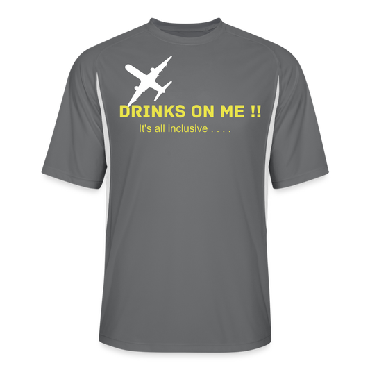 Men’s Cooling Performance Color Blocked Jersey - dark gray/white