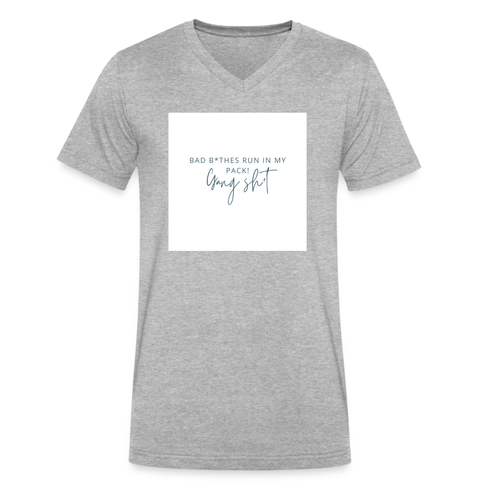 Gang Sh*t V Neck - heather gray