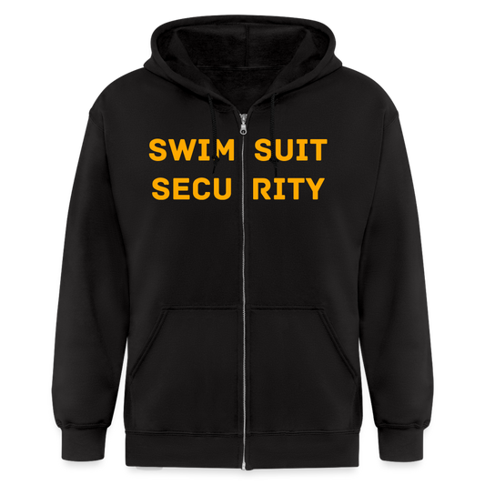 Swimsuit Security Zip Hoodie - Orange - black