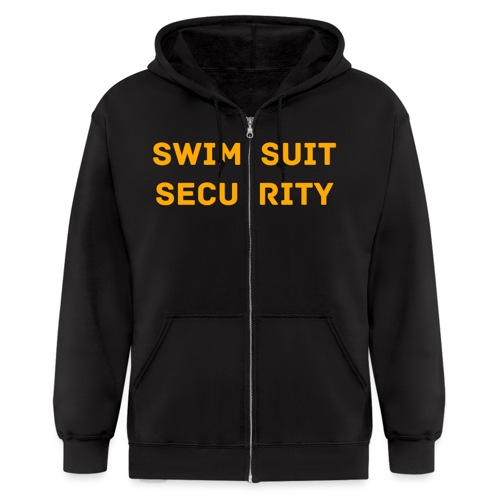 Swimsuit Security Zip Hoodie - Orange - black