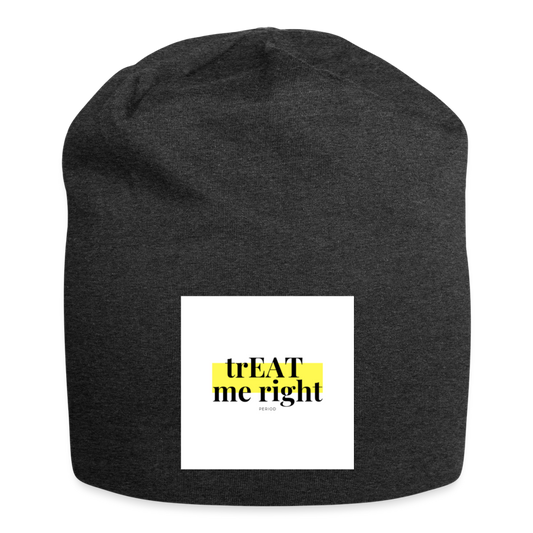 trEAT me right - beanie - charcoal grey