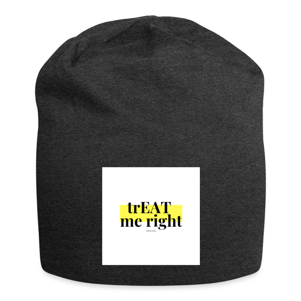 trEAT me right - beanie - charcoal grey