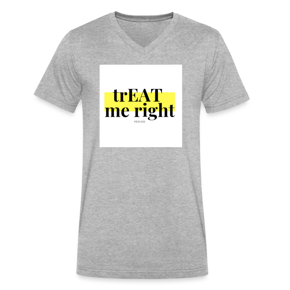trEAT me V-Neck T-Shirt - heather gray