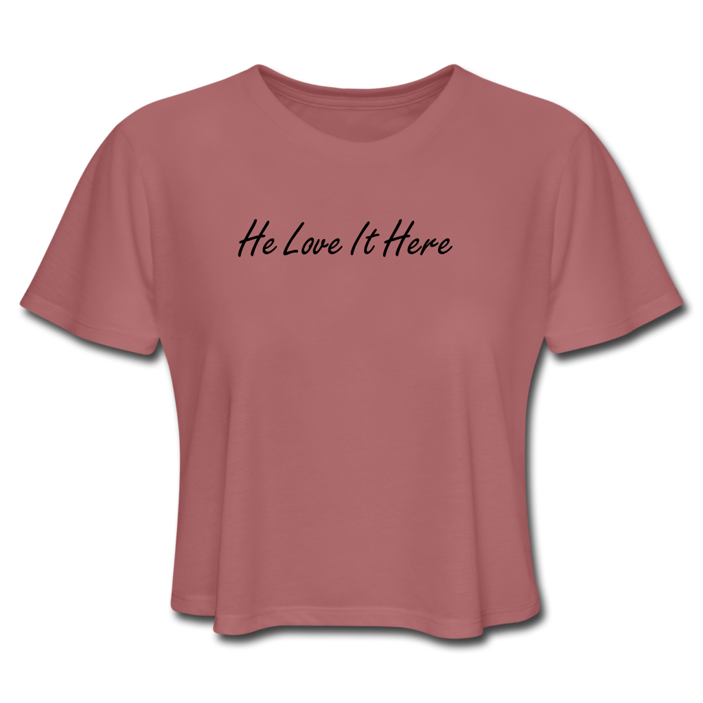 LOVE Cropped T-Shirt - mauve