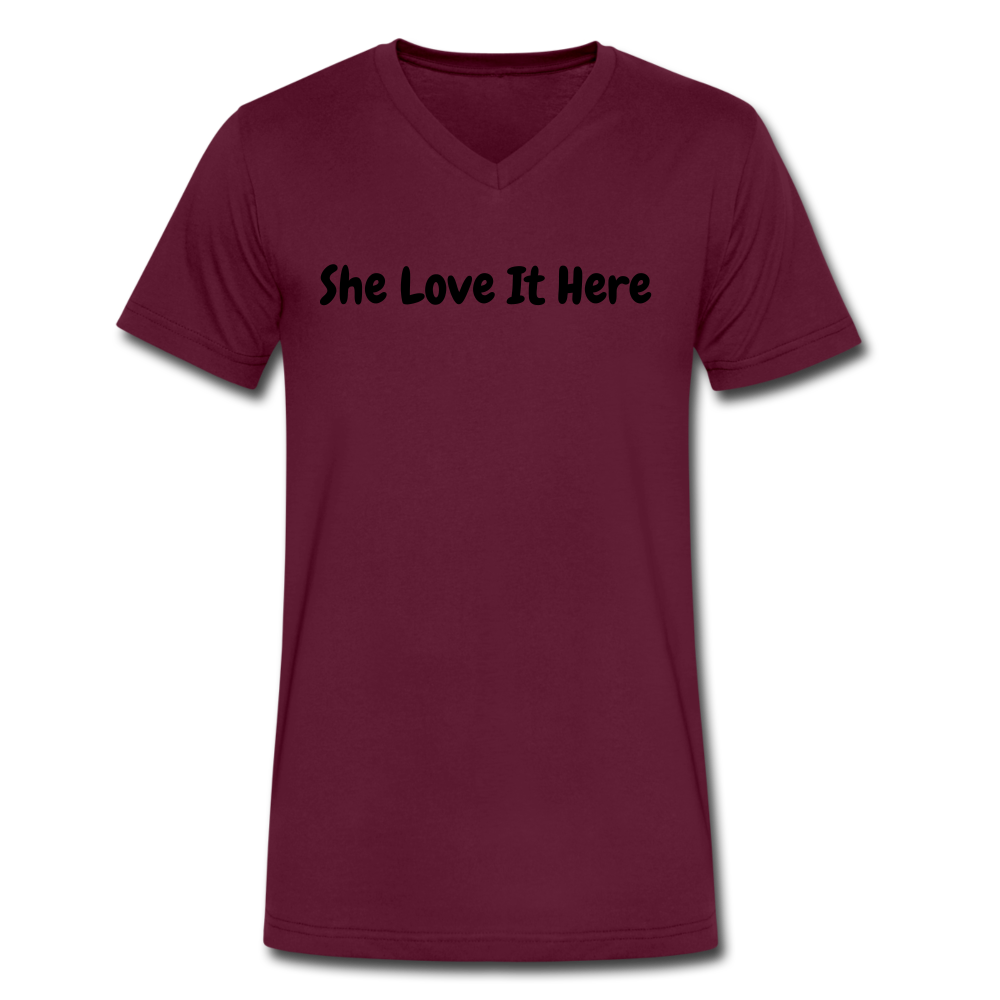 Love V-Neck T-Shirt - maroon