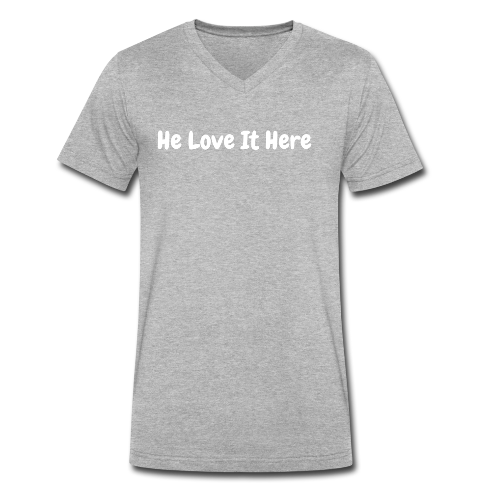 Love V-Neck T-Shirt - heather gray