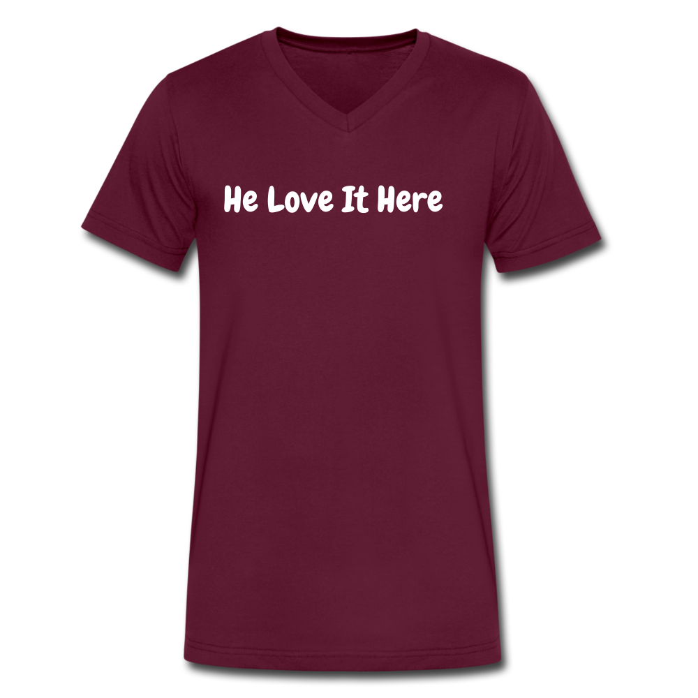Love V-Neck T-Shirt - maroon