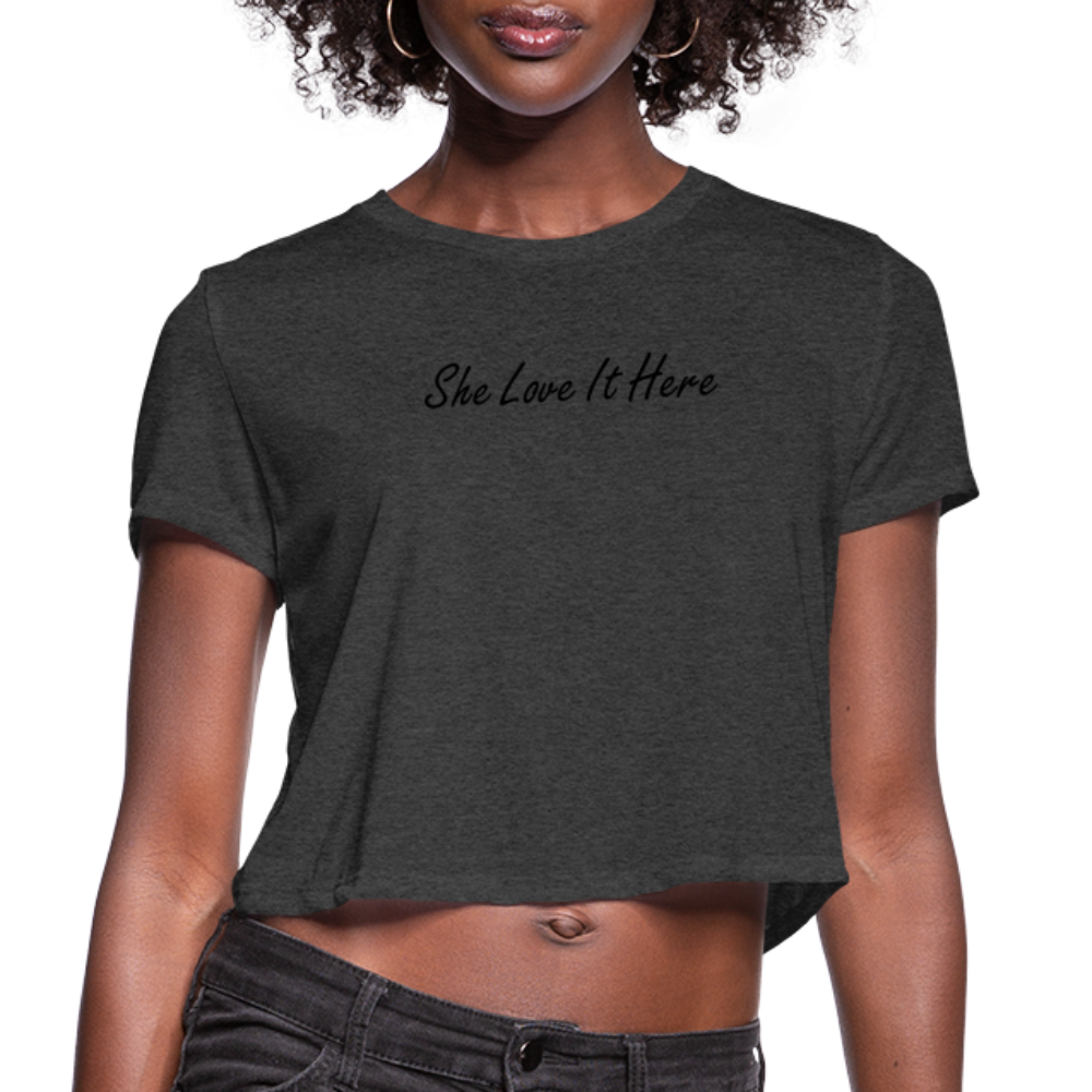 LOVE Cropped T-Shirt (she) - deep heather