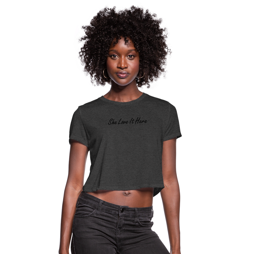 LOVE Cropped T-Shirt (she) - deep heather