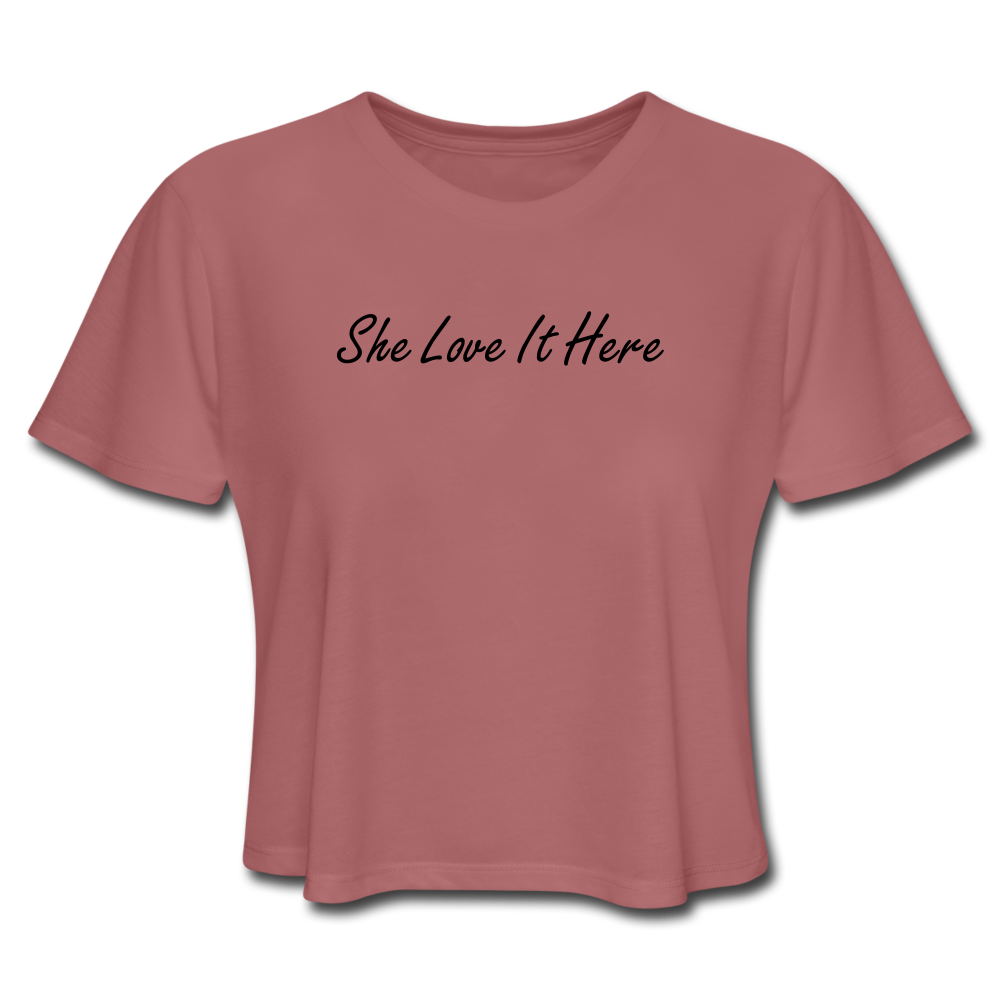 LOVE Cropped T-Shirt (she) - mauve