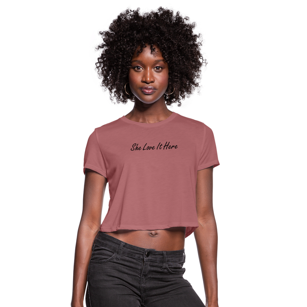 LOVE Cropped T-Shirt (she) - mauve