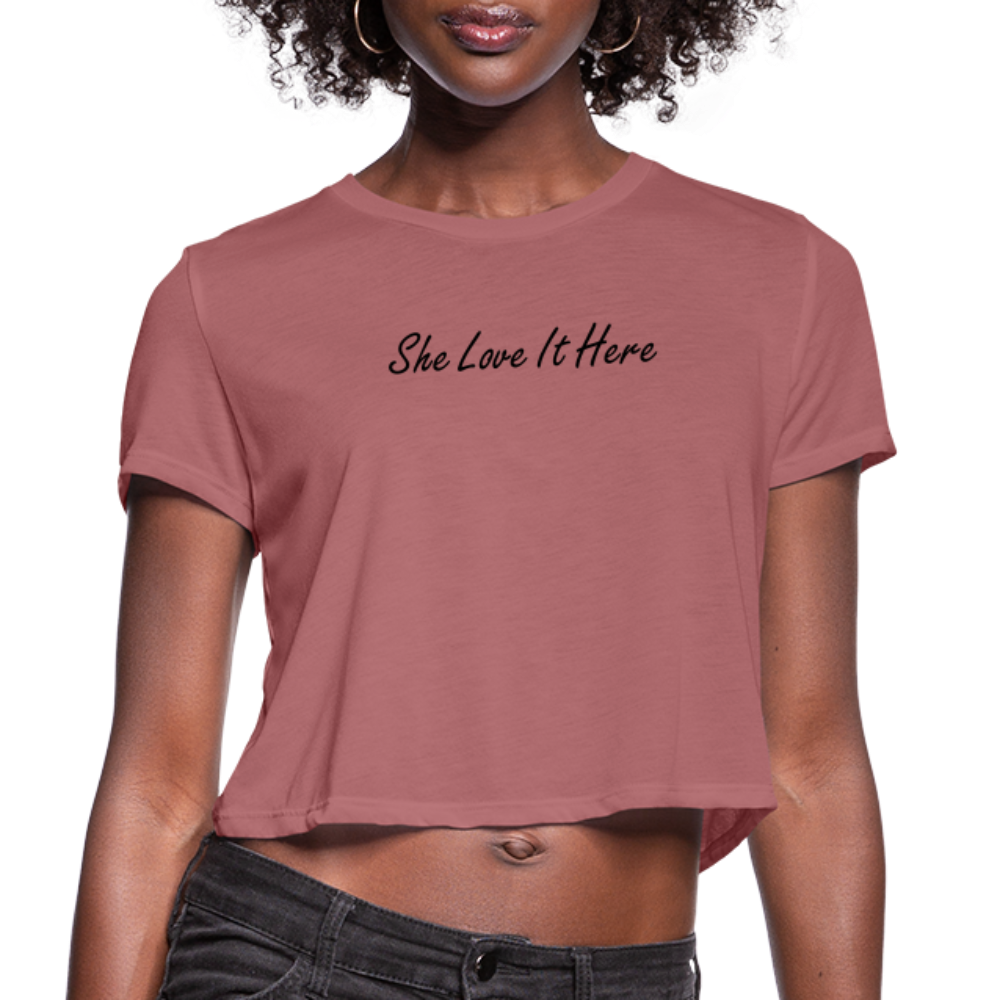LOVE Cropped T-Shirt (she) - mauve