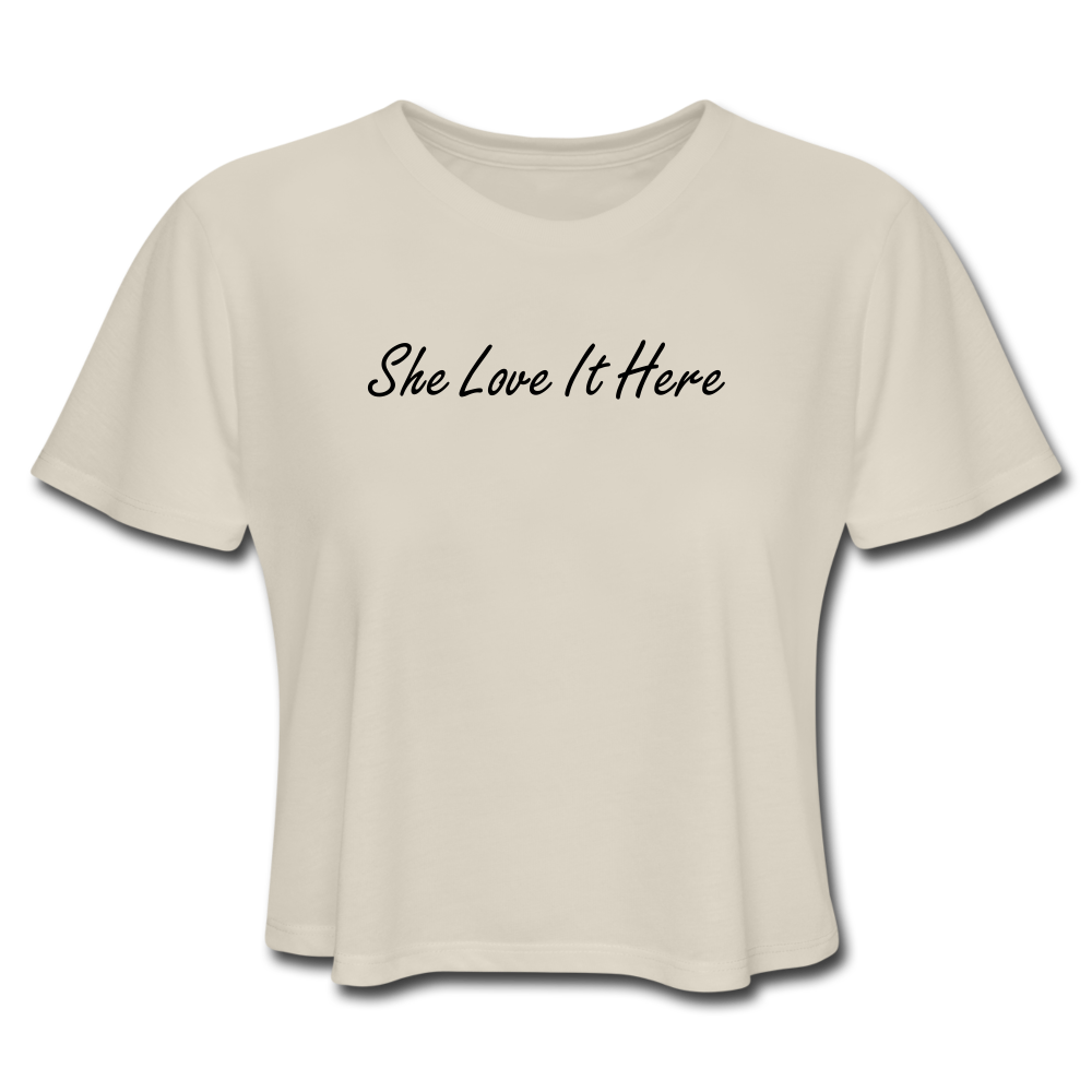LOVE Cropped T-Shirt (she) - dust