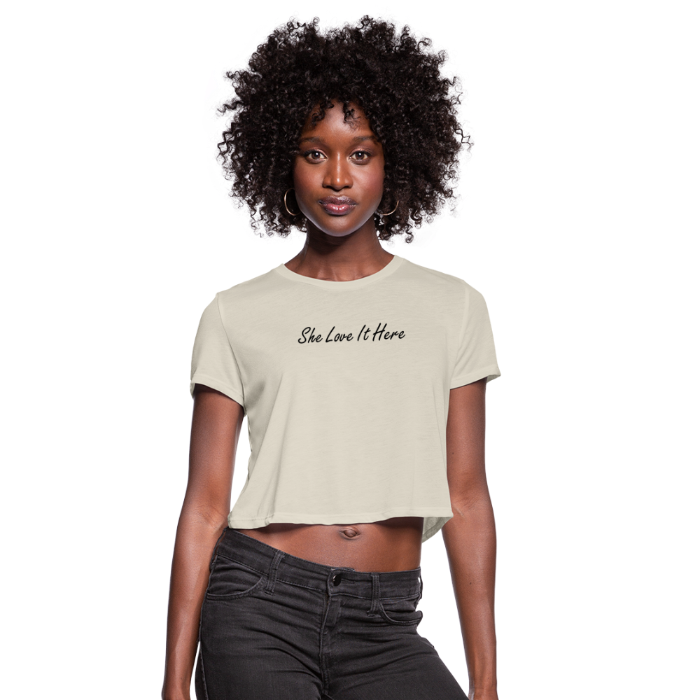 LOVE Cropped T-Shirt (she) - dust