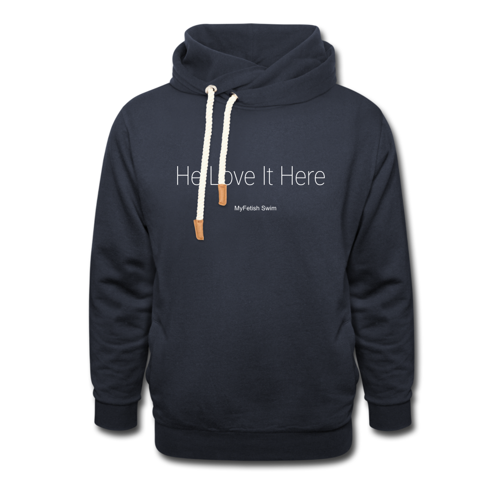 Love It Shawl Collar Hoodie - navy