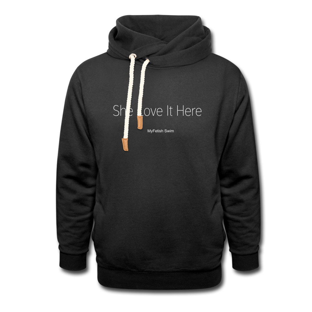 Love It Shawl Collar Hoodie - black