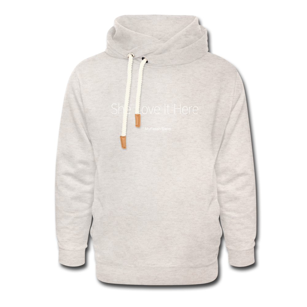 Love It Shawl Collar Hoodie - heather oatmeal