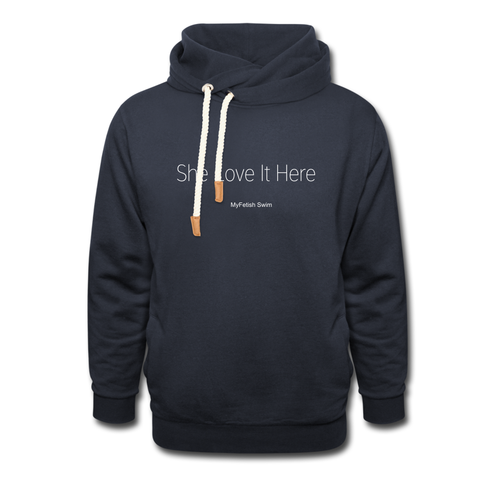 Love It Shawl Collar Hoodie - navy