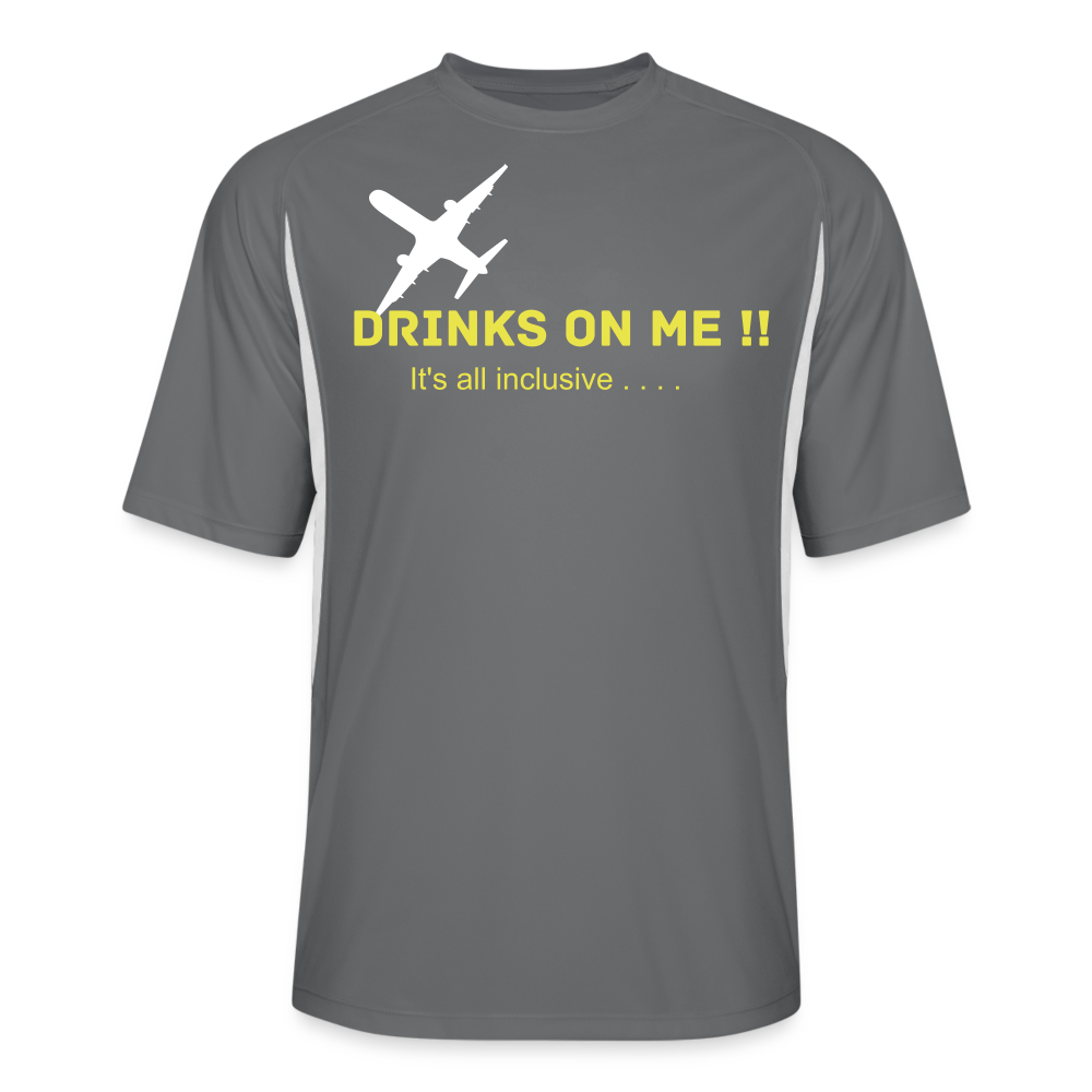 Men’s Cooling Performance Color Blocked Jersey - dark gray/white