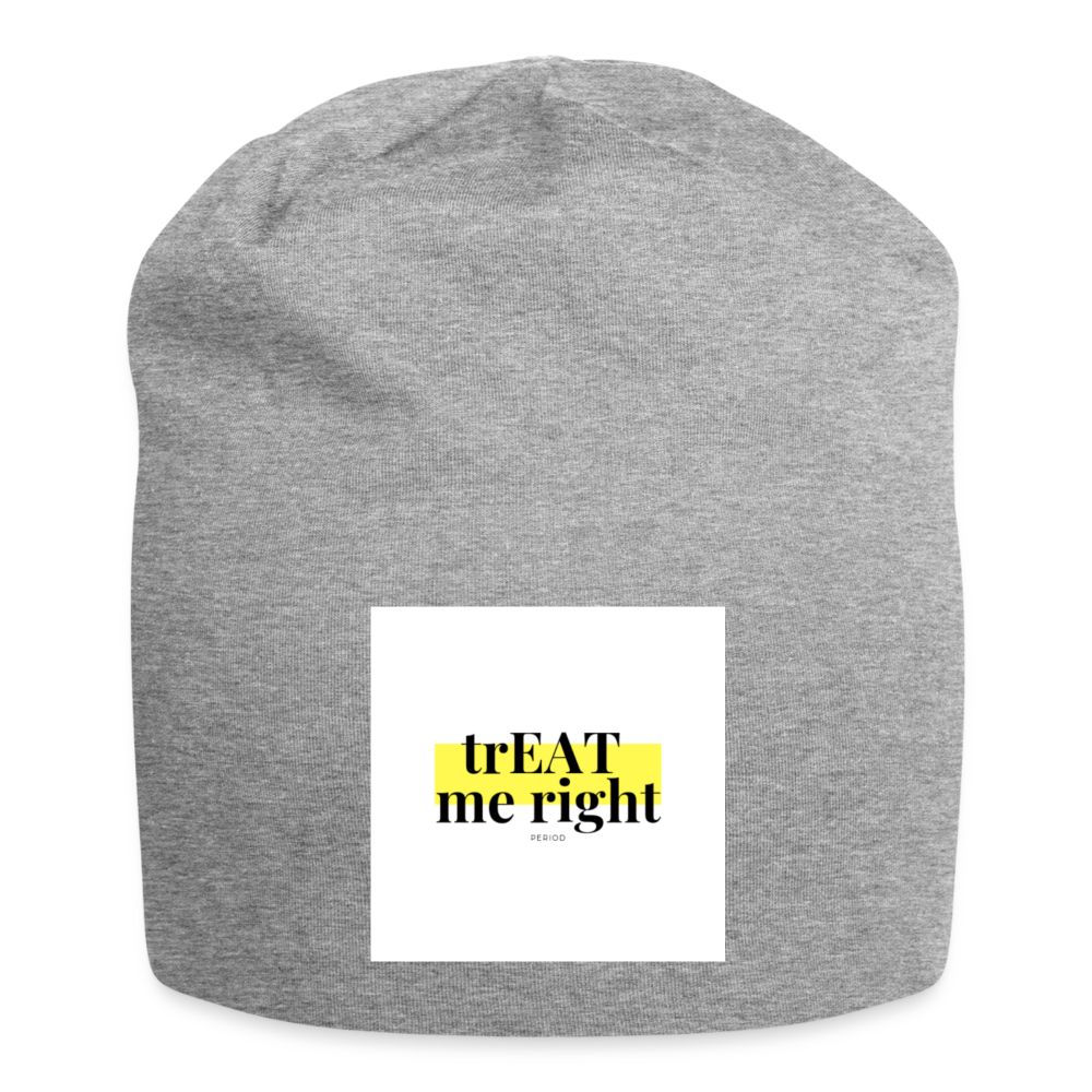 trEAT me right - beanie - heather gray