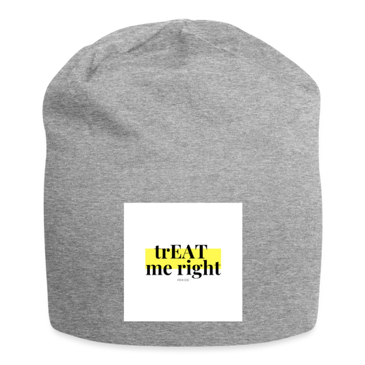 trEAT me right - beanie - heather gray