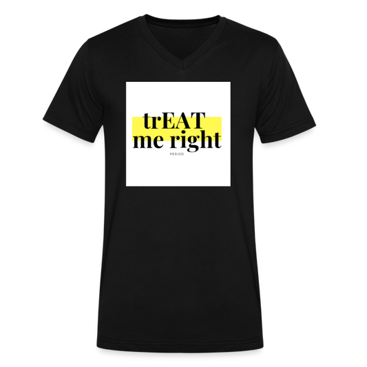 trEAT me V-Neck T-Shirt - black