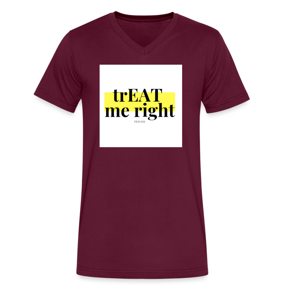 trEAT me V-Neck T-Shirt - maroon